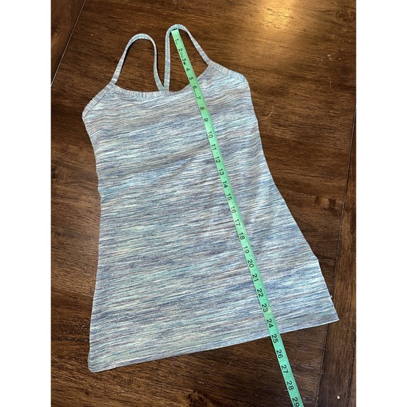Lululemon Women's 4 Power Flow Y Tank Top Shirt Racerback Singlet Yoga Run Blue - Picture 6 of 9